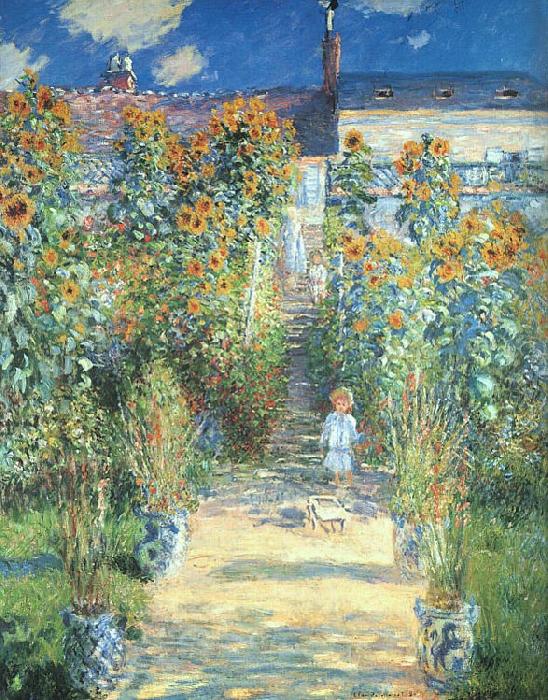Claude Monet Artist s Garden at Vetheuil oil painting image